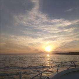 Cascais: Gita in barca al tramonto con drink di benvenuto