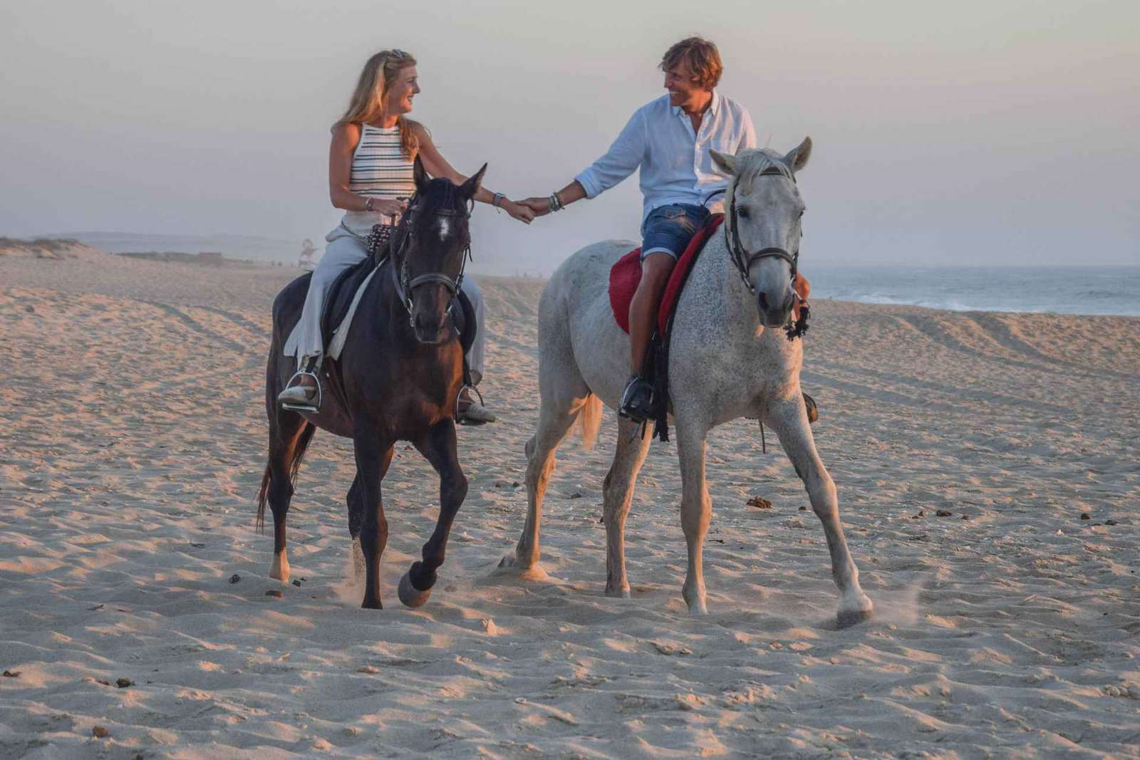 Da Lisbona: Passeggiata a cavallo sulla spiaggia di Comporta