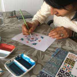 Lisbona: Laboratorio di design "Crea la tua piastrella" di Azulejos