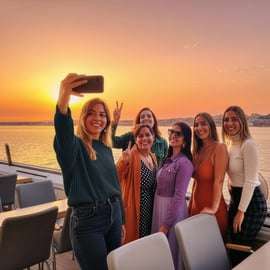 Lisbona: Crociera al tramonto sul fiume Tejo con drink di benvenuto