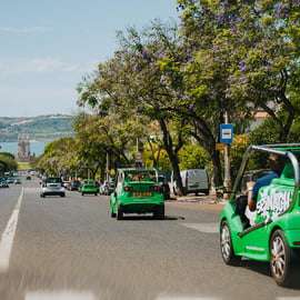 Lisbona: tour degli spinaci guidato da GPS in auto elettrica