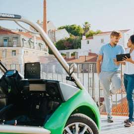 Lisbona: tour degli spinaci guidato da GPS in auto elettrica